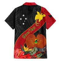 Personalised Papua New Guinea Kid Hawaiian Shirt Bird Of Paradise With Tropical Flower LT01 - Polynesian Pride