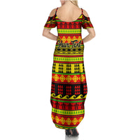 Custom Hawaii Christmas Family Matching Summer Maxi Dress and Hawaiian Shirt Hawaiian Quilt Pattern Reggae Version LT01 - Polynesian Pride