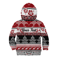 Custom New Zealand Christmas Kid Hoodie Maori Meri Kirihimete Moko LT01 - Polynesian Pride
