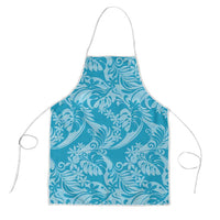 Tahiti Ninamu Tiare Floral Apron Monstera Palm Tropical Leaves - Polynesian Pride