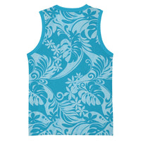 Tahiti Ninamu Tiare Floral Basketball Jersey Monstera Palm Tropical Leaves - Polynesian Pride