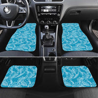 Tahiti Ninamu Tiare Floral Car Mats Monstera Palm Tropical Leaves - Polynesian Pride