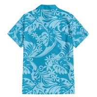 Tahiti Ninamu Tiare Floral Family Matching Mermaid Dress and Hawaiian Shirt Monstera Palm Tropical Leaves - Polynesian Pride