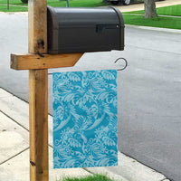 Tahiti Ninamu Tiare Floral Garden Flag Monstera Palm Tropical Leaves - Polynesian Pride