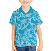 Tahiti Ninamu Tiare Floral Hawaiian Shirt Monstera Palm Tropical Leaves LT01 - Polynesian Pride