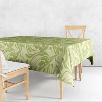 Tahiti Olive Tiare Floral Tablecloth Monstera Palm Tropical Leaves - Polynesian Pride