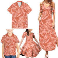 Tahiti Puatou Tiare Floral Family Matching Summer Maxi Dress and Hawaiian Shirt Monstera Palm Tropical Leaves - Polynesian Pride