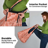 Tahiti Puatou Tiare Floral Grocery Bag Monstera Palm Tropical Leaves - Polynesian Pride