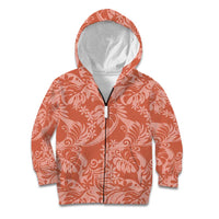 Tahiti Puatou Tiare Floral Kid Hoodie Monstera Palm Tropical Leaves - Polynesian Pride
