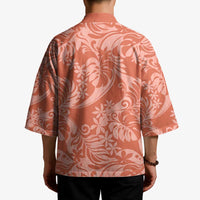 Tahiti Puatou Tiare Floral Kimono Monstera Palm Tropical Leaves - Polynesian Pride