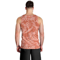 Tahiti Puatou Tiare Floral Men Tank Top Monstera Palm Tropical Leaves - Polynesian Pride