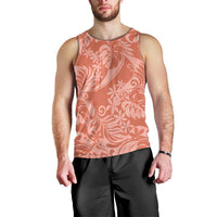 Tahiti Puatou Tiare Floral Men Tank Top Monstera Palm Tropical Leaves - Polynesian Pride