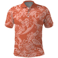 Tahiti Puatou Tiare Floral Polo Shirt Monstera Palm Tropical Leaves - Polynesian Pride