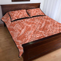 Tahiti Puatou Tiare Floral Quilt Bed Set Monstera Palm Tropical Leaves - Polynesian Pride