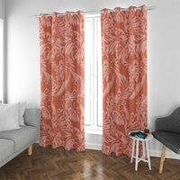 Tahiti Puatou Tiare Floral Window Curtain Monstera Palm Tropical Leaves - Polynesian Pride