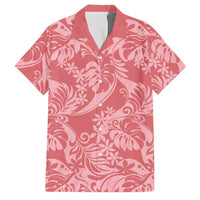 Tahiti Tarona Tiare Floral Family Matching Long Sleeve Bodycon Dress and Hawaiian Shirt Monstera Palm Tropical Leaves - Polynesian Pride