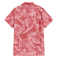 Tahiti Tarona Tiare Floral Family Matching Off The Shoulder Long Sleeve Dress and Hawaiian Shirt Monstera Palm Tropical Leaves - Polynesian Pride