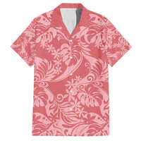 Tahiti Tarona Tiare Floral Family Matching Puletasi and Hawaiian Shirt Monstera Palm Tropical Leaves - Polynesian Pride