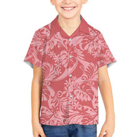 Tahiti Tarona Tiare Floral Family Matching Summer Maxi Dress and Hawaiian Shirt Monstera Palm Tropical Leaves - Polynesian Pride