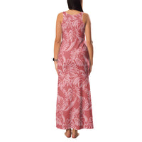 Tahiti Tarona Tiare Floral Family Matching Tank Maxi Dress and Hawaiian Shirt Monstera Palm Tropical Leaves - Polynesian Pride