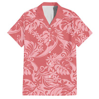 Tahiti Tarona Tiare Floral Hawaiian Shirt Monstera Palm Tropical Leaves - Polynesian Pride