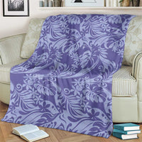Tahiti Vareau Tiare Floral Blanket Monstera Palm Tropical Leaves - Polynesian Pride