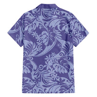 Tahiti Vareau Tiare Floral Family Matching Off The Shoulder Long Sleeve Dress and Hawaiian Shirt Monstera Palm Tropical Leaves - Polynesian Pride