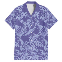 Tahiti Vareau Tiare Floral Family Matching Summer Maxi Dress and Hawaiian Shirt Monstera Palm Tropical Leaves - Polynesian Pride