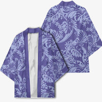 Tahiti Vareau Tiare Floral Kimono Monstera Palm Tropical Leaves - Polynesian Pride