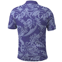 Tahiti Vareau Tiare Floral Polo Shirt Monstera Palm Tropical Leaves - Polynesian Pride