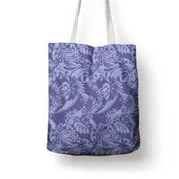 Tahiti Vareau Tiare Floral Tote Bag Monstera Palm Tropical Leaves - Polynesian Pride