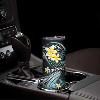 Hawaii Skinny Tumbler Polynesian Shark with Kakau Turquoise Version