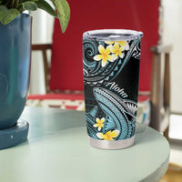 Hawaii Tumbler Cup Polynesian Shark with Kakau Turquoise Version