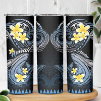 Hawaii Skinny Tumbler Polynesian Shark with Kakau Blue Version