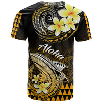 Hawaii T Shirt Polynesian Shark with Kakau Gold Version LT01 - Polynesian Pride