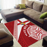 Tonga Rugby Mate Maa Area Rug Ngatu Pattern LT01 - Polynesian Pride