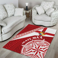 Tonga Rugby Mate Maa Area Rug Ngatu Pattern LT01 - Polynesian Pride