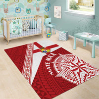 Tonga Rugby Mate Maa Area Rug Ngatu Pattern LT01 - Polynesian Pride