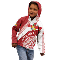 Custom Tonga Rugby Mate Maa Kid Hoodie Ngatu Pattern LT01 - Polynesian Pride