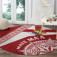 Tonga Rugby Mate Maa Round Carpet Ngatu Pattern LT01 - Polynesian Pride