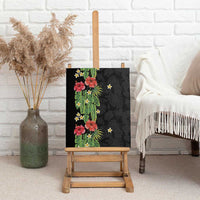 Hawaiian Hibiscus Plumeria Canvas Wall Art Tropical Leaves