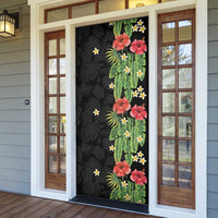 Hawaiian Hibiscus Plumeria Door Cover Tropical Leaves LT01 - Polynesian Pride