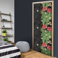 Hawaiian Hibiscus Plumeria Door Cover Tropical Leaves LT01 - Polynesian Pride