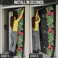 Hawaiian Hibiscus Plumeria Door Cover Tropical Leaves LT01 - Polynesian Pride