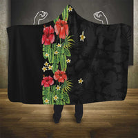 Hawaiian Hibiscus Plumeria Hooded Blanket Tropical Leaves LT01 - Polynesian Pride