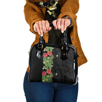 Hawaiian Hibiscus Plumeria Shoulder Handbag Tropical Leaves
