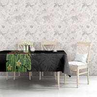 Hawaiian Hibiscus Plumeria Tablecloth Tropical Leaves