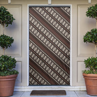 Yogyakarta Parang Batik Motifs Door Cover Indonesian Traditional Pattern