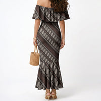 Yogyakarta Parang Batik Motifs Mermaid Dress Indonesian Traditional Pattern LT01 - Polynesian Pride