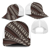 Yogyakarta Parang Batik Motifs Mesh Trucker Cap Indonesian Traditional Pattern LT01 - Polynesian Pride